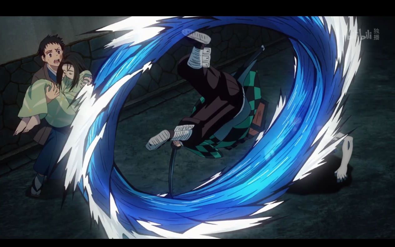 参考5 鬼灭之刃中配:水呼吸 二 水车_哔哩哔哩_bilibili