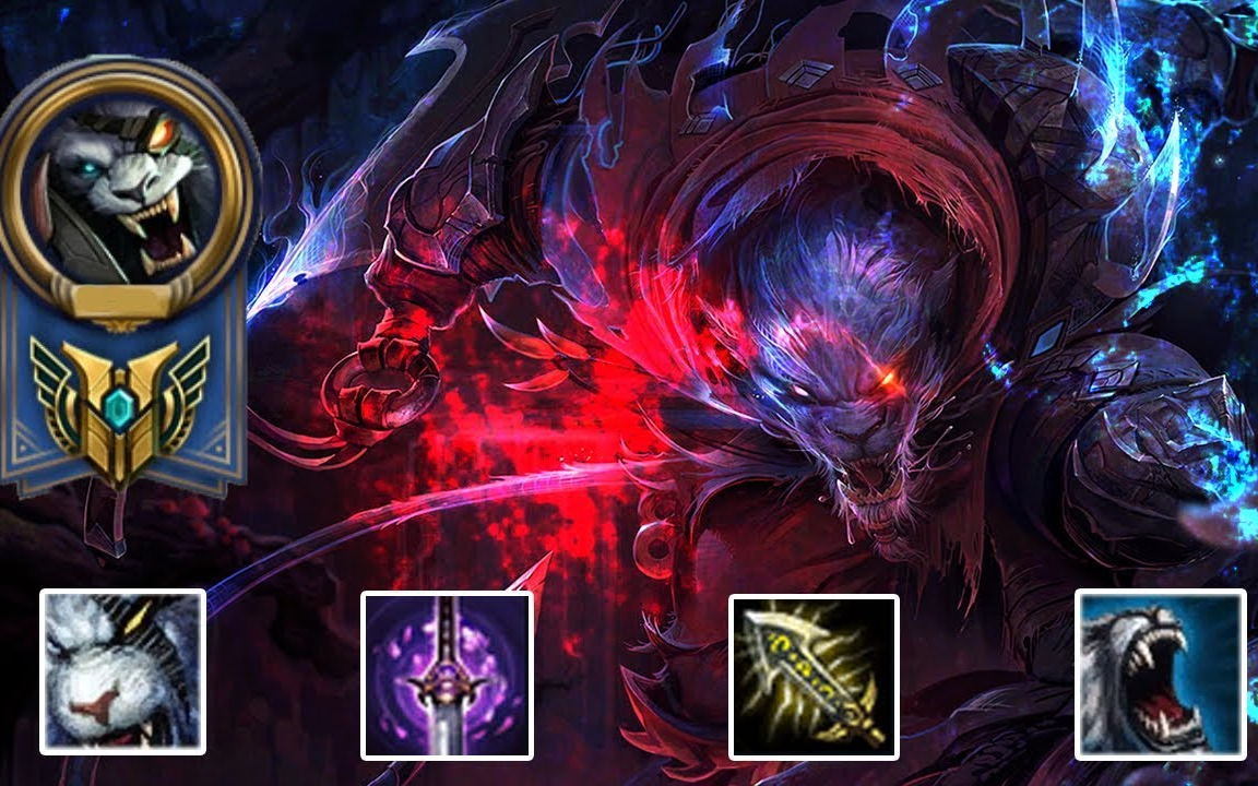 雷恩加尔 蒙太奇 4-最强狮子狗操作 league of legends mid
