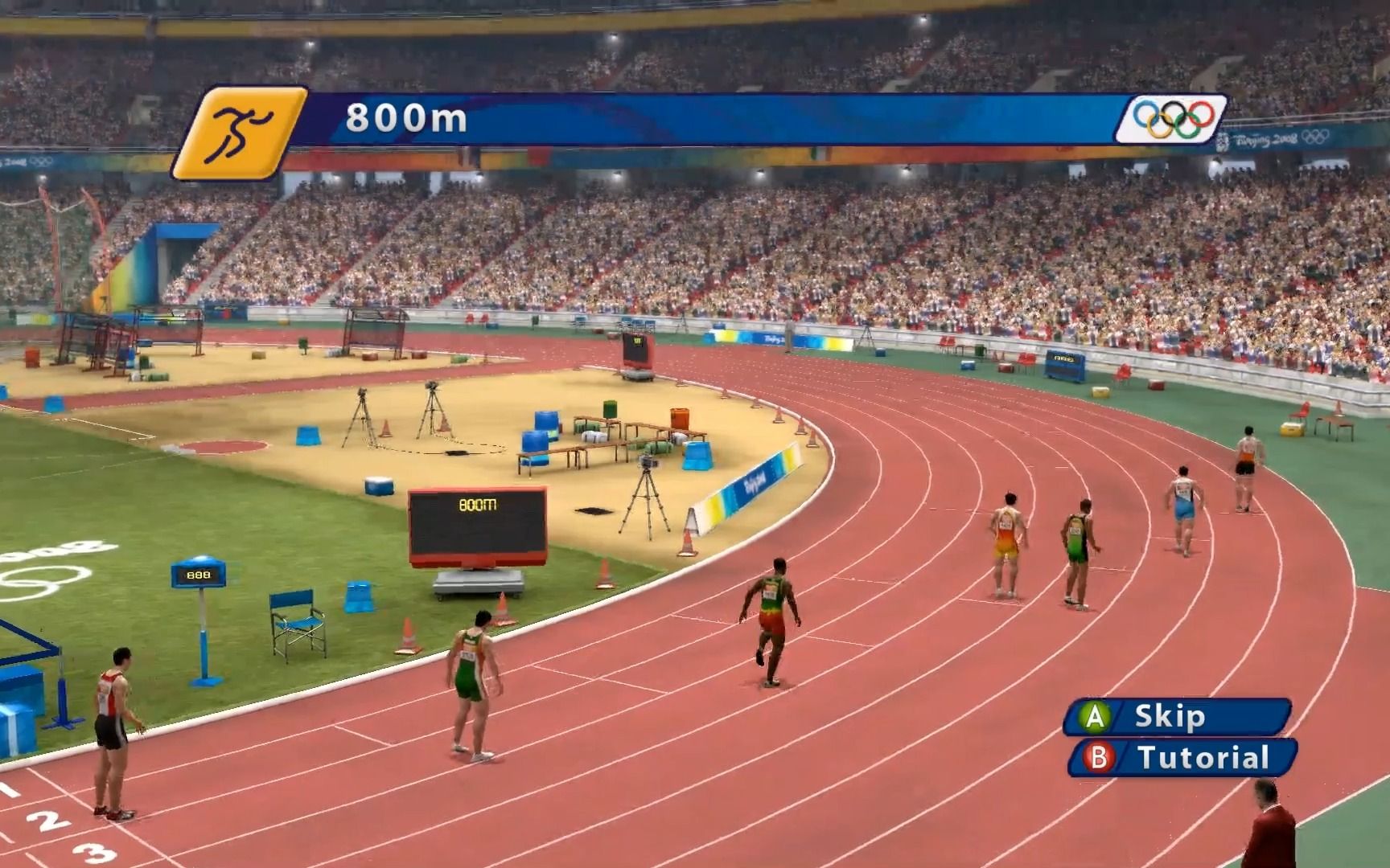 【2008北京奥运会游戏】田径-男子800米跑决赛 ps.按到手指抽筋了.