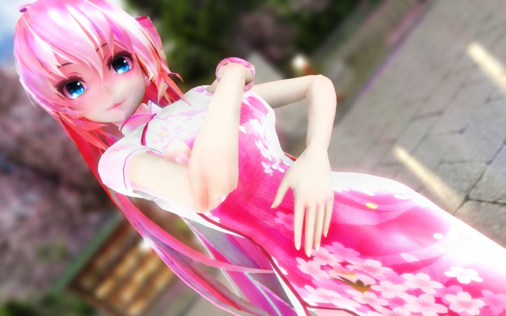 红昭愿【巡音mmd】tda桃花旗袍