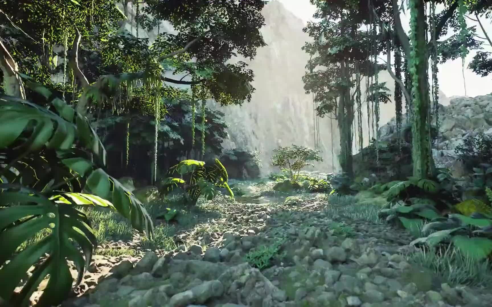 ue5使用nanite和lumen制作的热带雨林效果展示