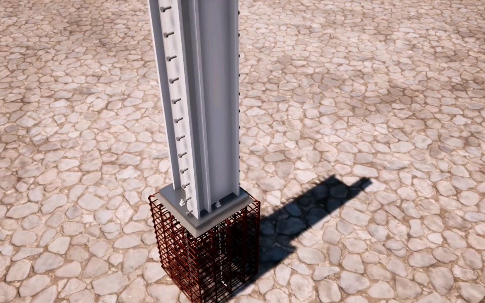 bim型钢柱子三维节点展示