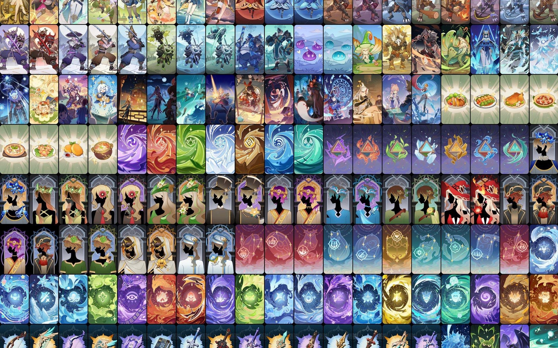 3beta』七圣召唤全卡牌牌面一览!建议暂停观看!