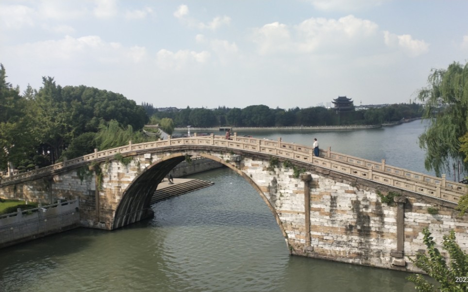 「苏州」citywalk实拍 最美步行走道-觅渡桥护城河美景-南园桥-桂花