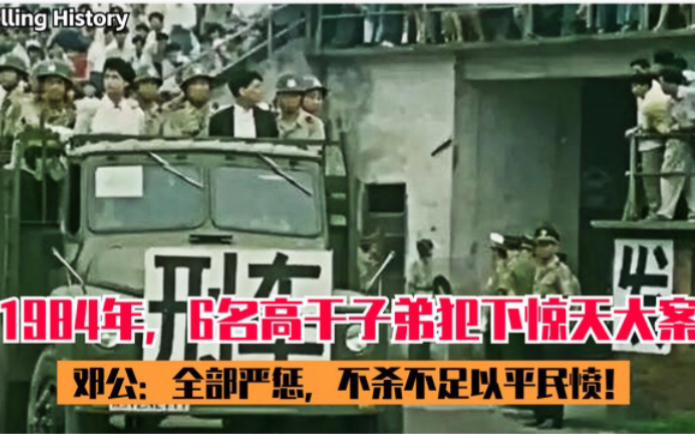 1984年,6名高干子弟犯重罪,邓公:全部严惩,不杀不足以平民愤哔哩哔哩bilibili