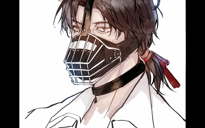 【procreate绘画】画了一个戴着戴着止咬器的二导师_哔哩哔哩_bili