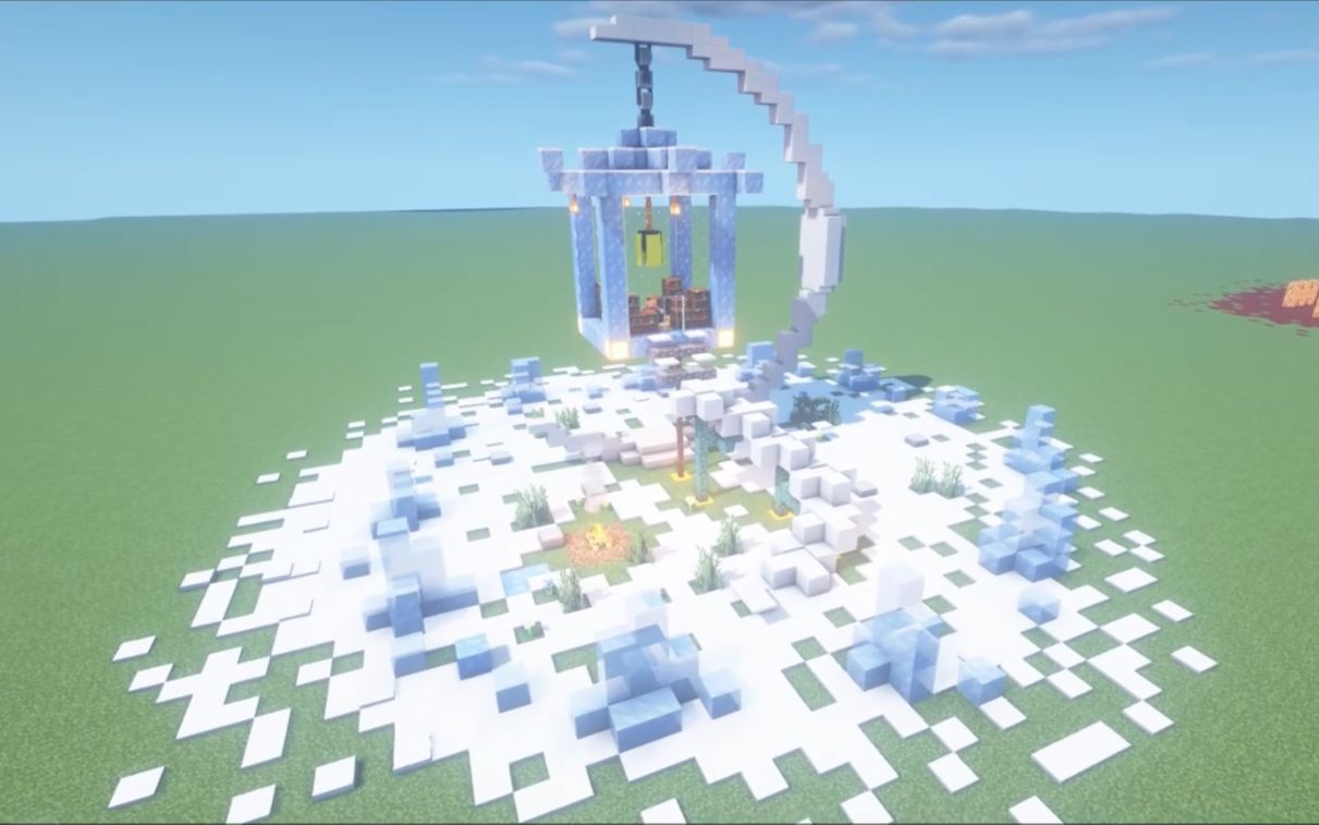 我的世界建筑记录②月亮附魔台冰雪节限定