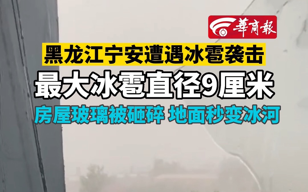 【黑龙江宁安部分区域遭遇冰雹袭击 最大冰雹直径9厘米】哔哩哔哩bilibili