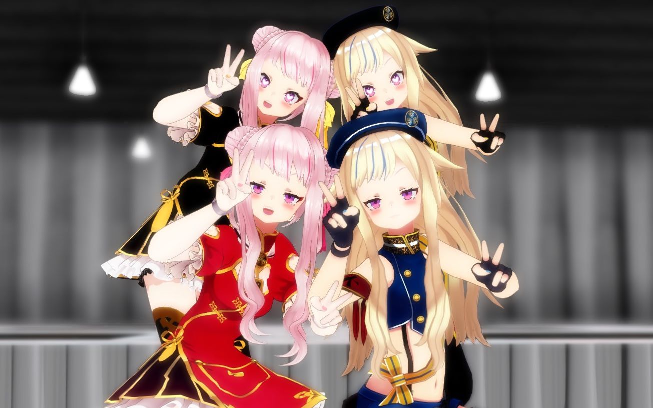 mmd扭腰歌田中姬铃木雏