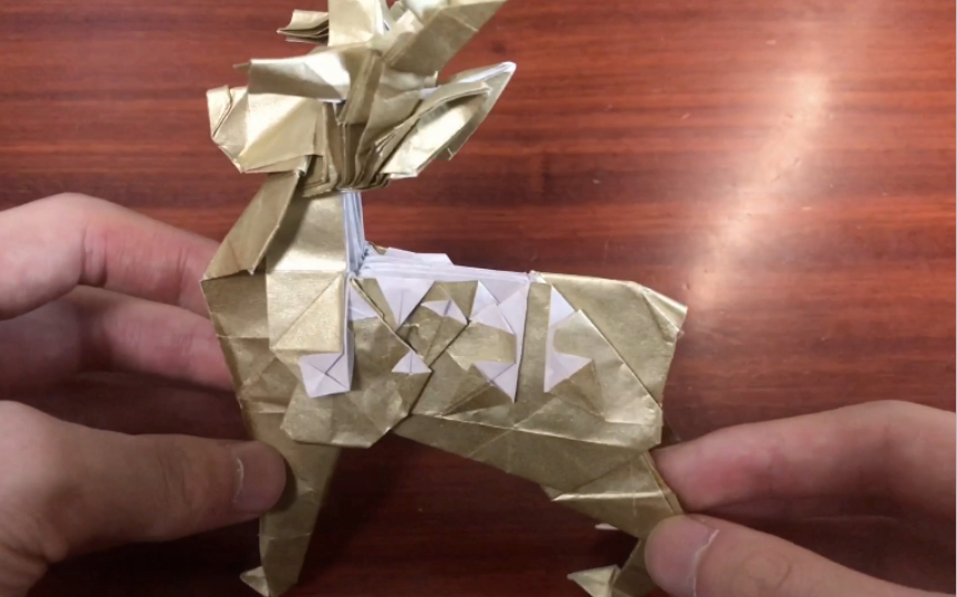 多角度欣赏origami moments的折纸梅花鹿_哔哩哔哩_bilibili
