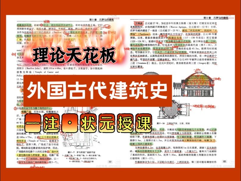 【美强刷书】《外国古代建筑史》(7484页)【古罗马(部分)】建筑史知识考研名师,一注授课,状元思维深度讲解课本!哔哩哔哩bilibili