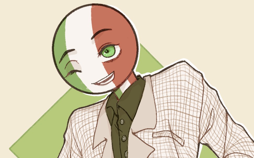 countryhumans意大利(绘画过程)后面有彩蛋_哔哩哔哩_bilibili