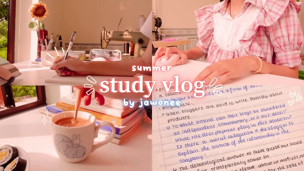 Study Vlog|夏季自学|法语在线课程|夏季学习vlog|jawonee哔哩哔哩bilibili