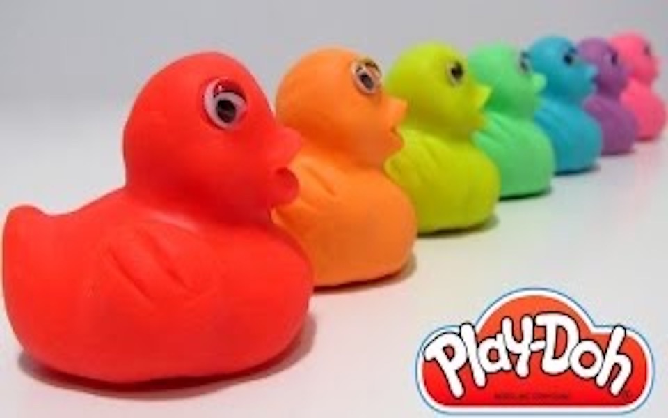 与 PlayDoh 彩虹鸭一起学习英语颜色 儿童DIY玩具哔哩哔哩bilibili