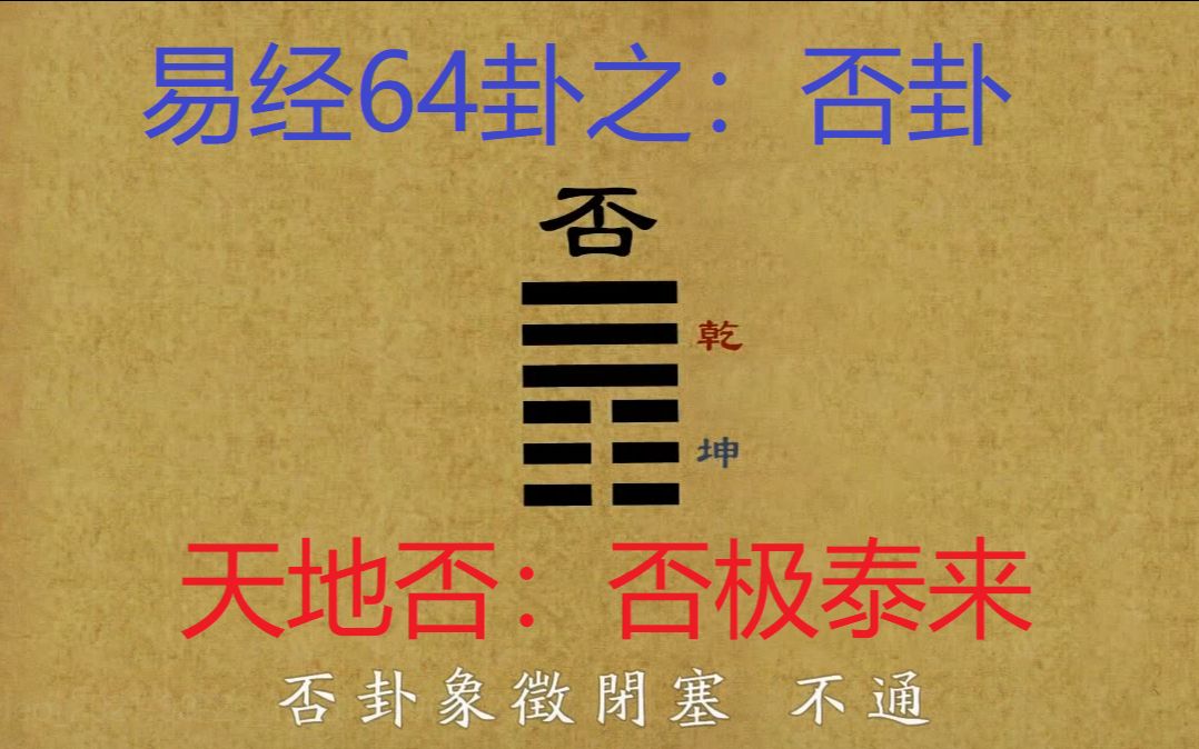 易经64卦【否卦】:至暗时刻,坚守正道,否极泰来哔哩哔哩bilibili