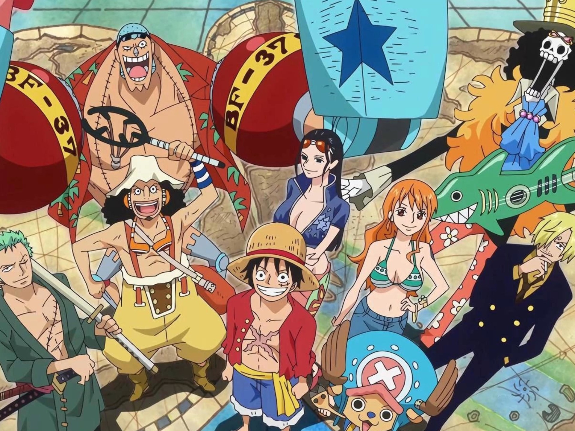 "草帽海贼团十位成员最新战力排行!