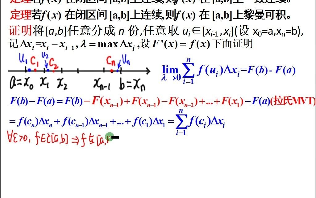 利用一致连续证明闭区间上连续函数是黎曼可积的,同时也证明了微积分基本定理哔哩哔哩bilibili