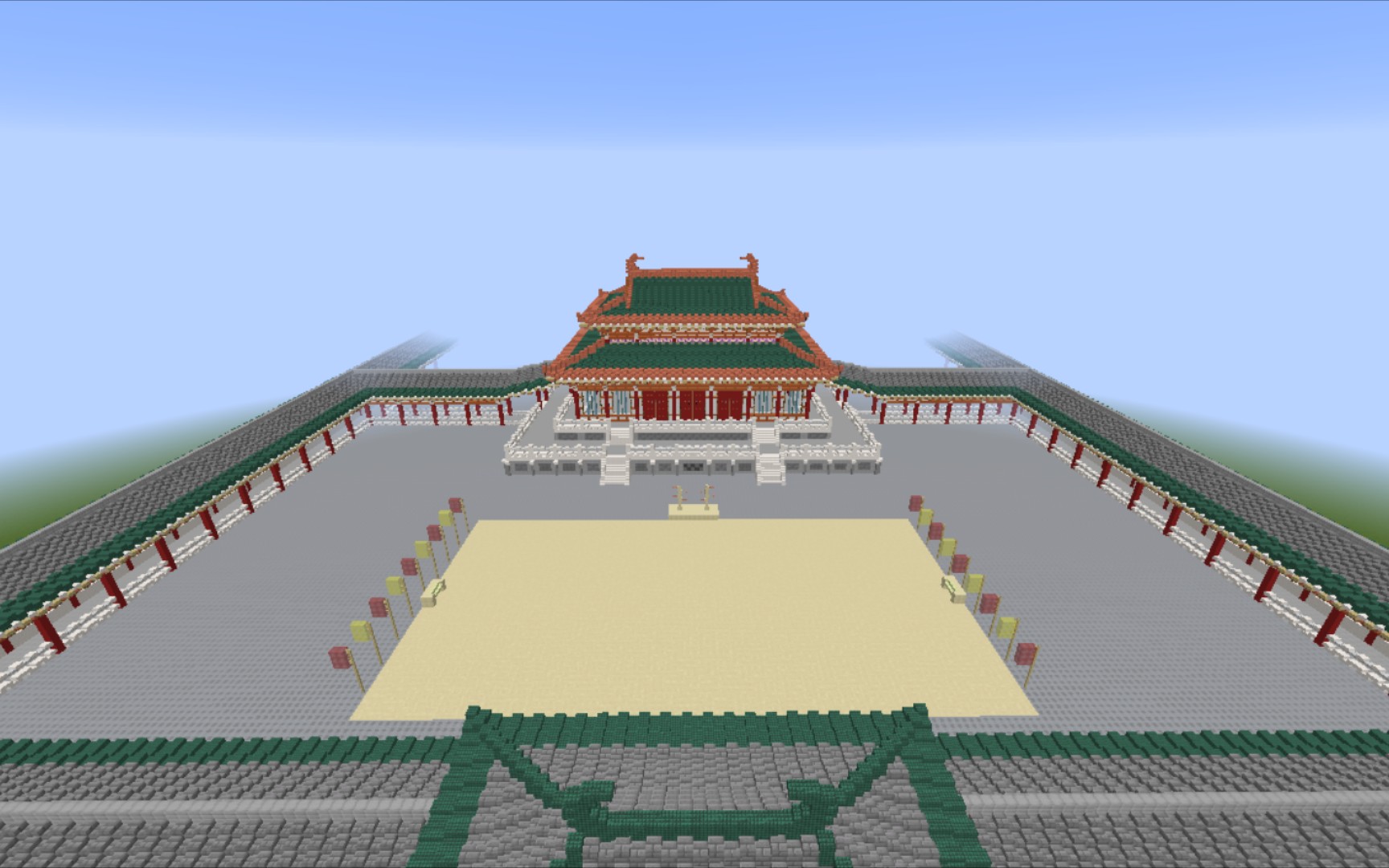 在mc中复原大明宫第七期清思殿和蓬莱殿
