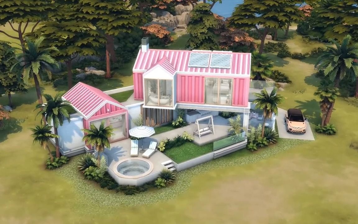 【象象搬运】模拟人生4速建粉色集装箱房子cc by mr olkan