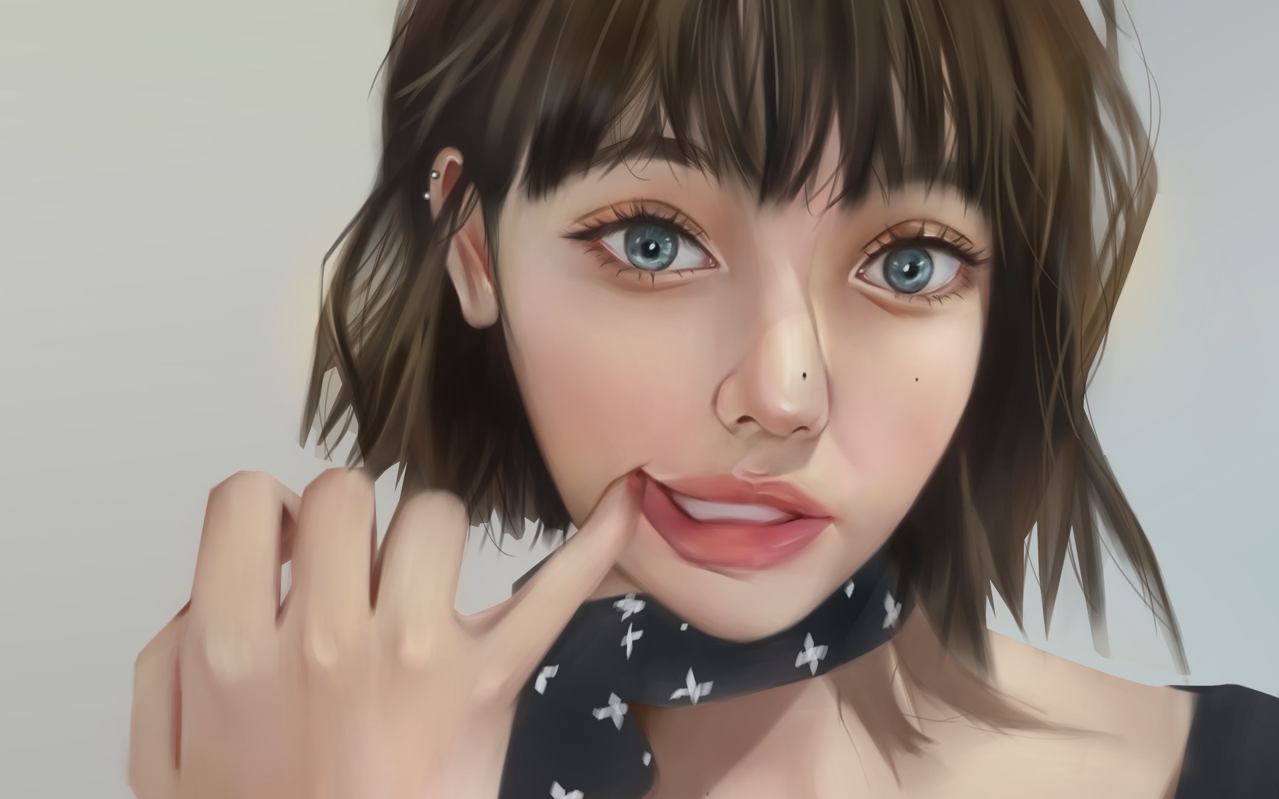 【自学板绘厚涂】画了一个短发妹妹 分享绘画心得 绘画过程