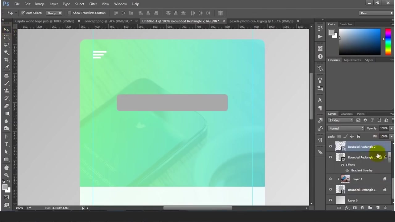 Photoshop中的UI设计教程:移动应用程序登录页面逐步按代码和设计哔哩哔哩bilibili