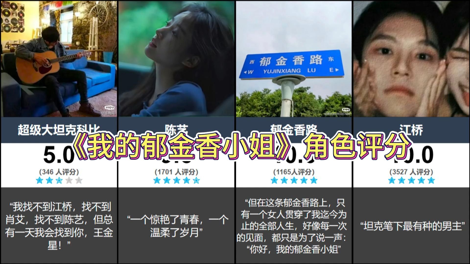 听说,这是本男频爽文?《我的郁金香小姐》角色评分top30(虎扑)哔哩哔哩bilibili