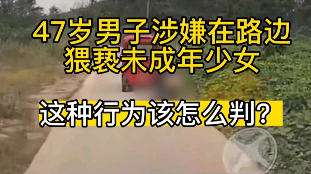 47岁男子涉嫌在路边猥亵未成年少女,这种行为该怎么判?哔哩哔哩bilibili