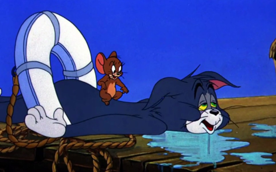 猫和老鼠海底新乐园结尾(结尾是米高梅动画蓝色的)