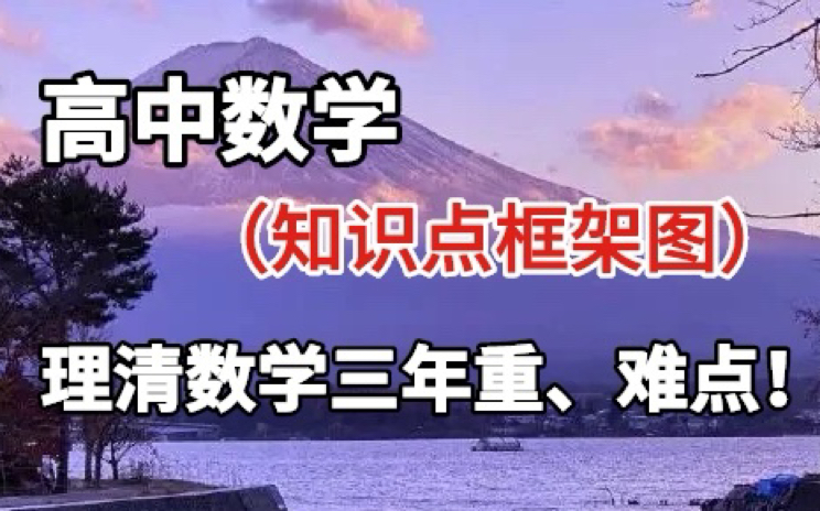 高中数学:一大波思维导图来袭,知识点架构清晰明了!!一招帮你搞定高中数学~哔哩哔哩bilibili