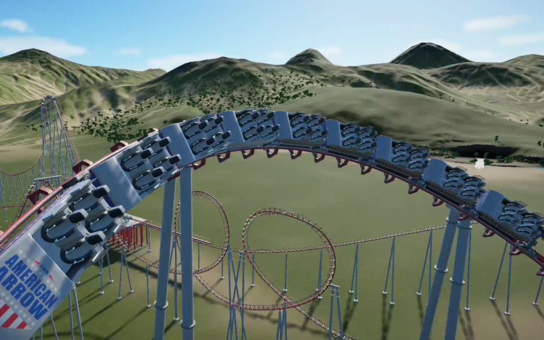 过山车之星超级尖叫者环形式过山车第一视角