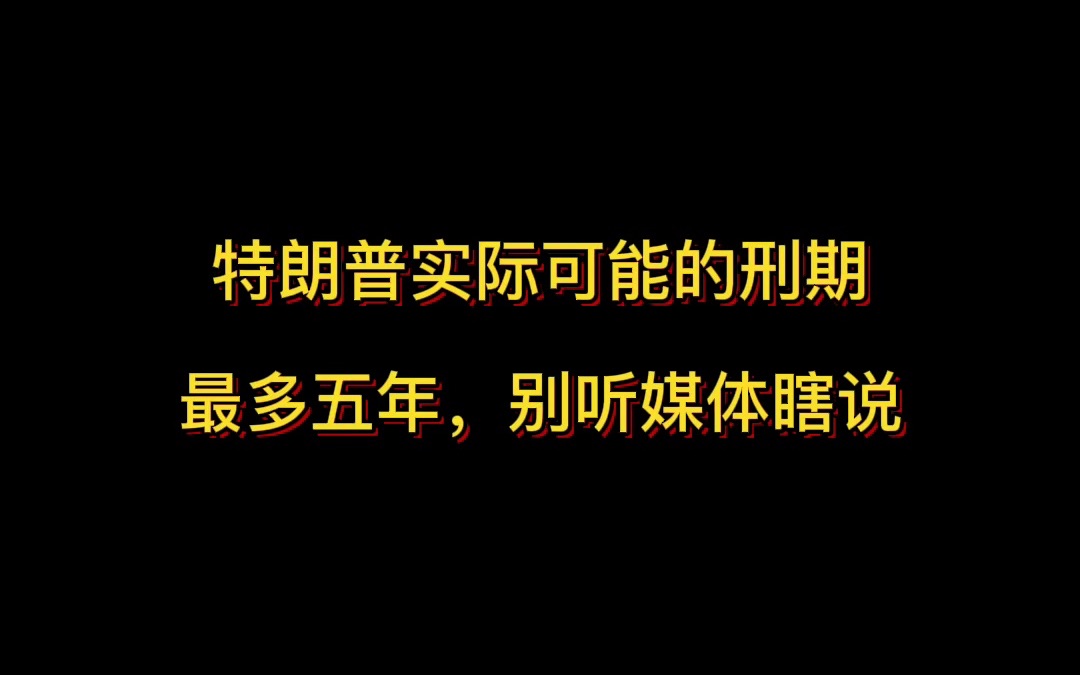 特朗普实际可能的刑期最多五年,别听媒体瞎说哔哩哔哩bilibili