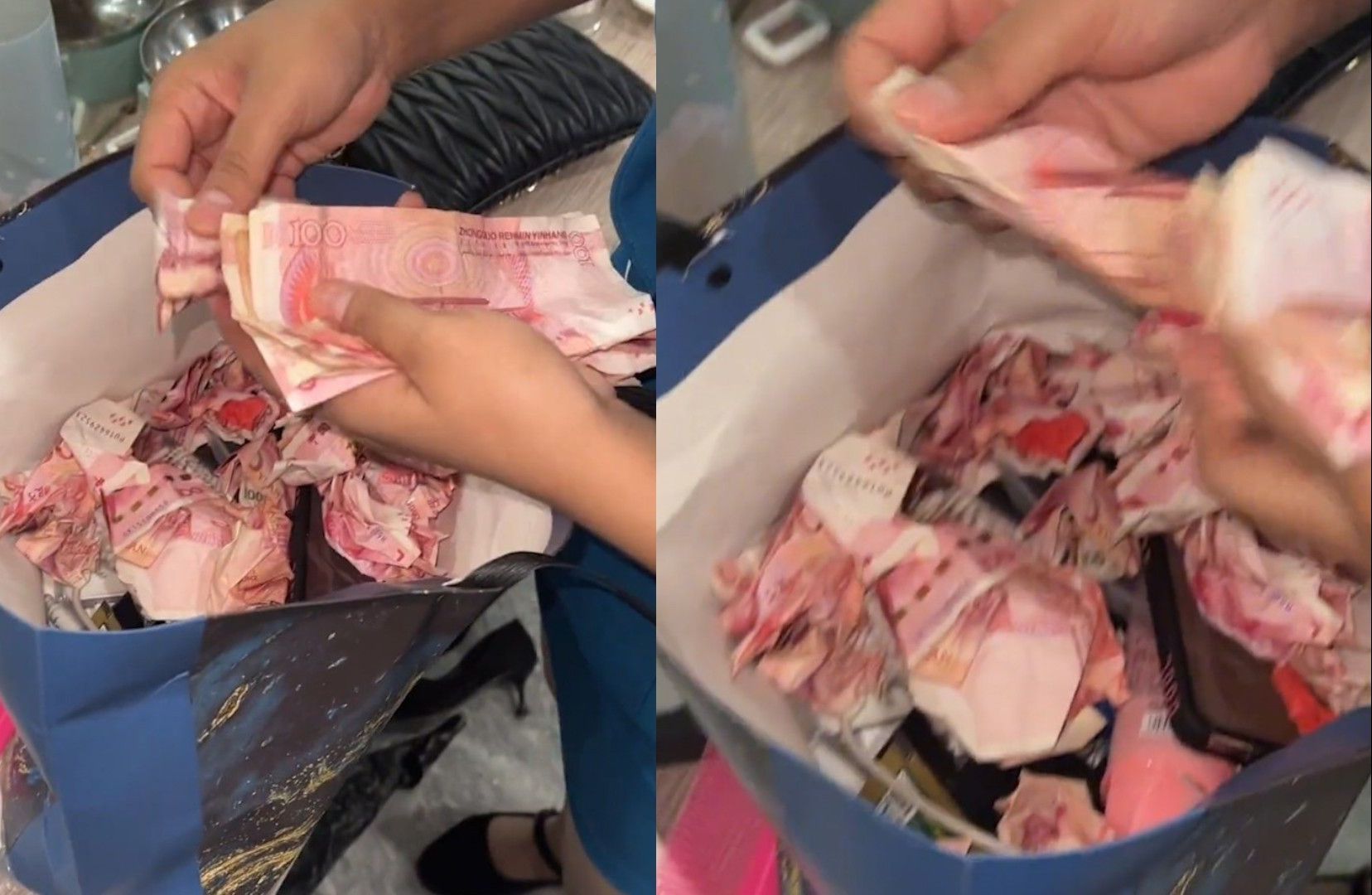 顾客在ktv庆生撒30万现金,服务员捡了一大袋,看到数额同事酸了