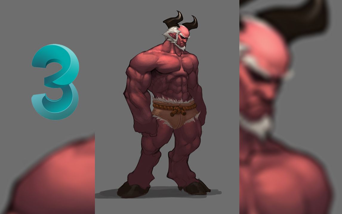 3dmax牛头人肌肉结构建模教程3d建模基础教程