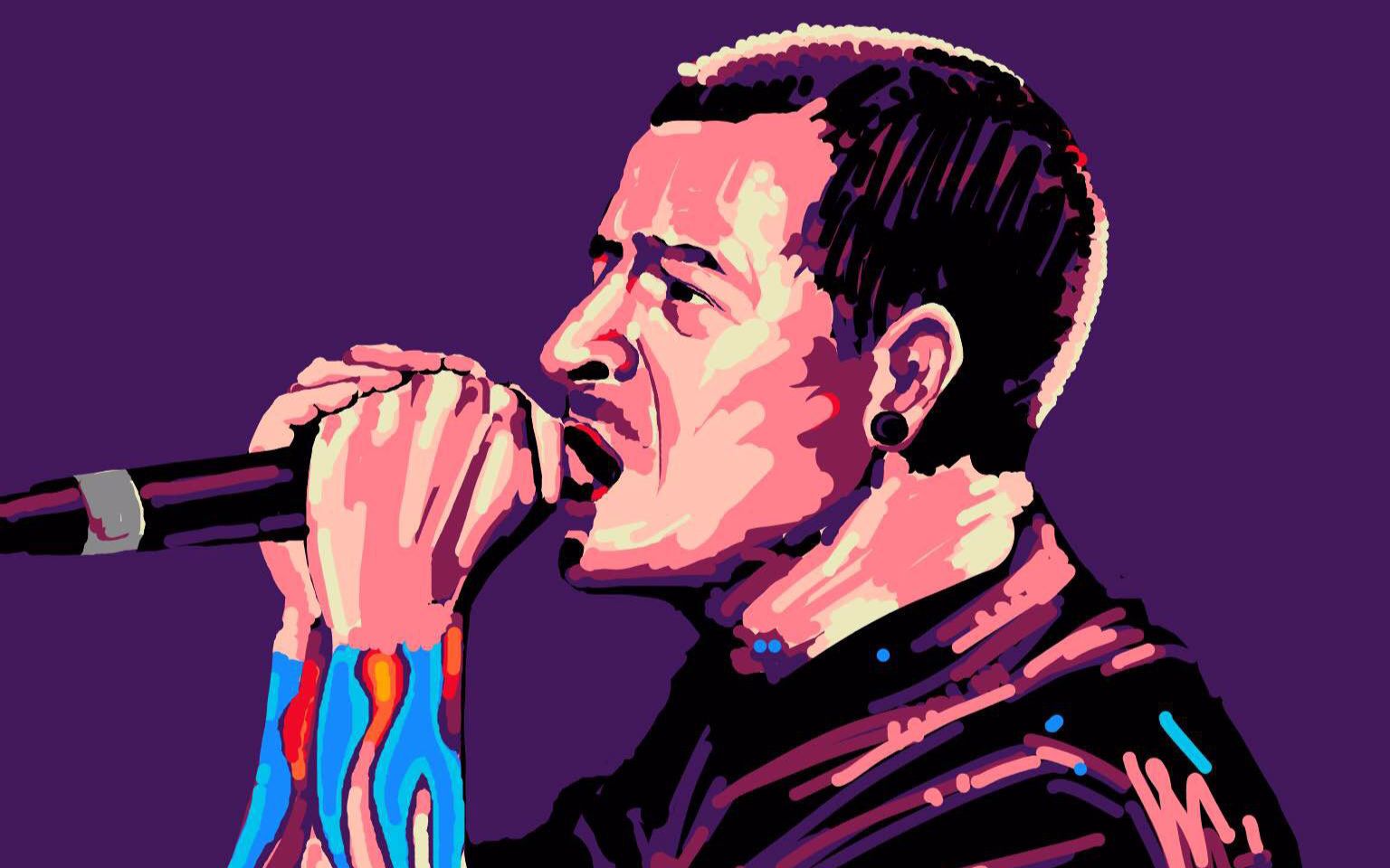 【你画我猜】灵魂画师作品(手机指绘)纪念林肯公园主唱chester