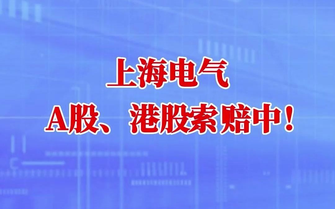 上海电气A股、港股索赔中!哔哩哔哩bilibili