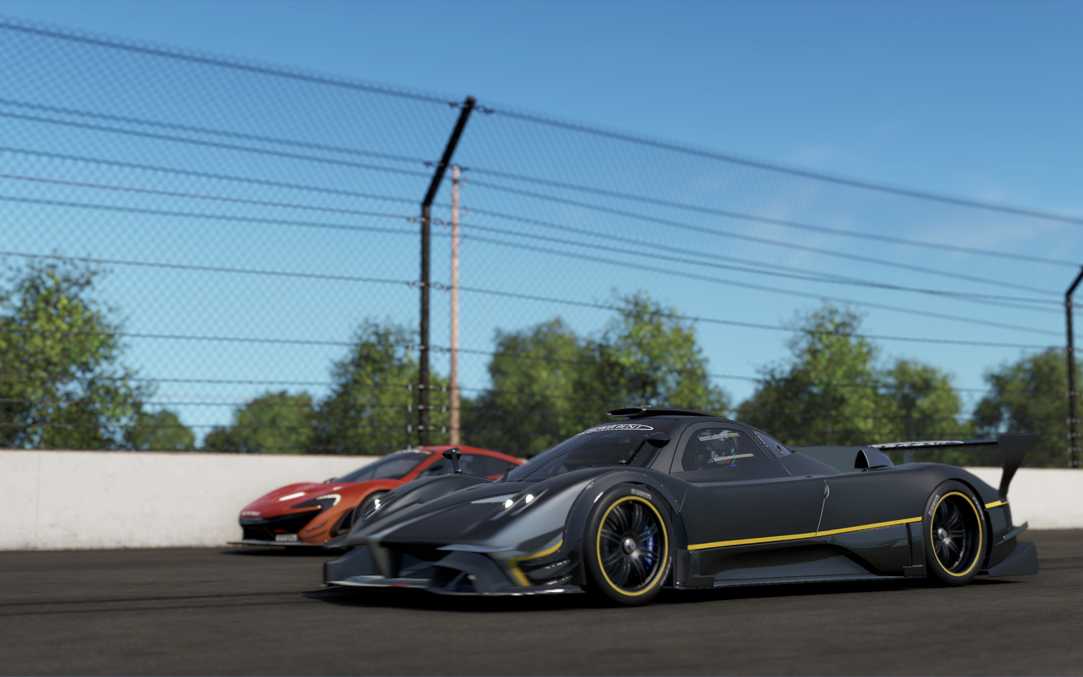 pc2 赛道日 黑金配色pagani zonda revolucion,800匹马力的醉人咆哮