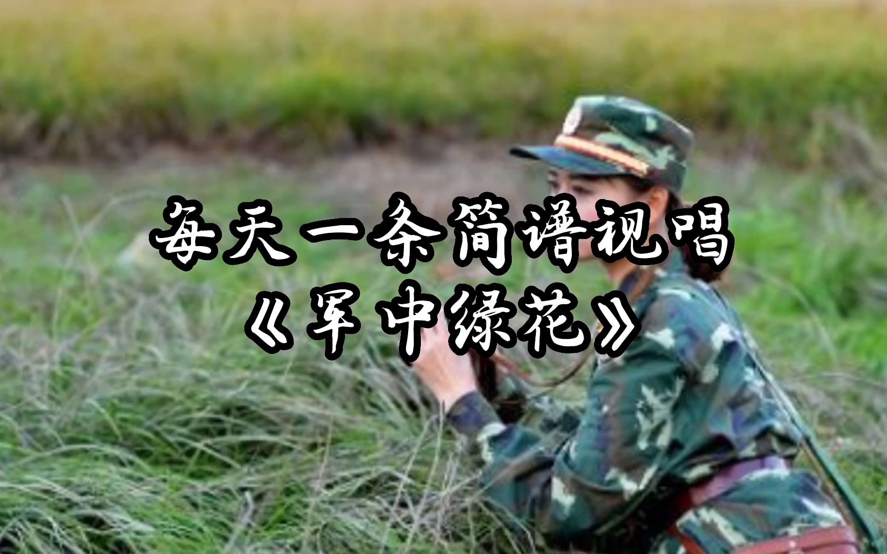 每天一條簡譜視唱《軍中綠花》