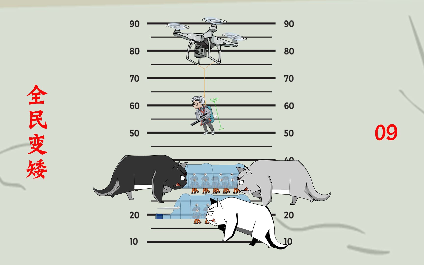 《全民变矮》因为太矮,20个人类,竟被3只野猫包围哔哩哔哩bilibili