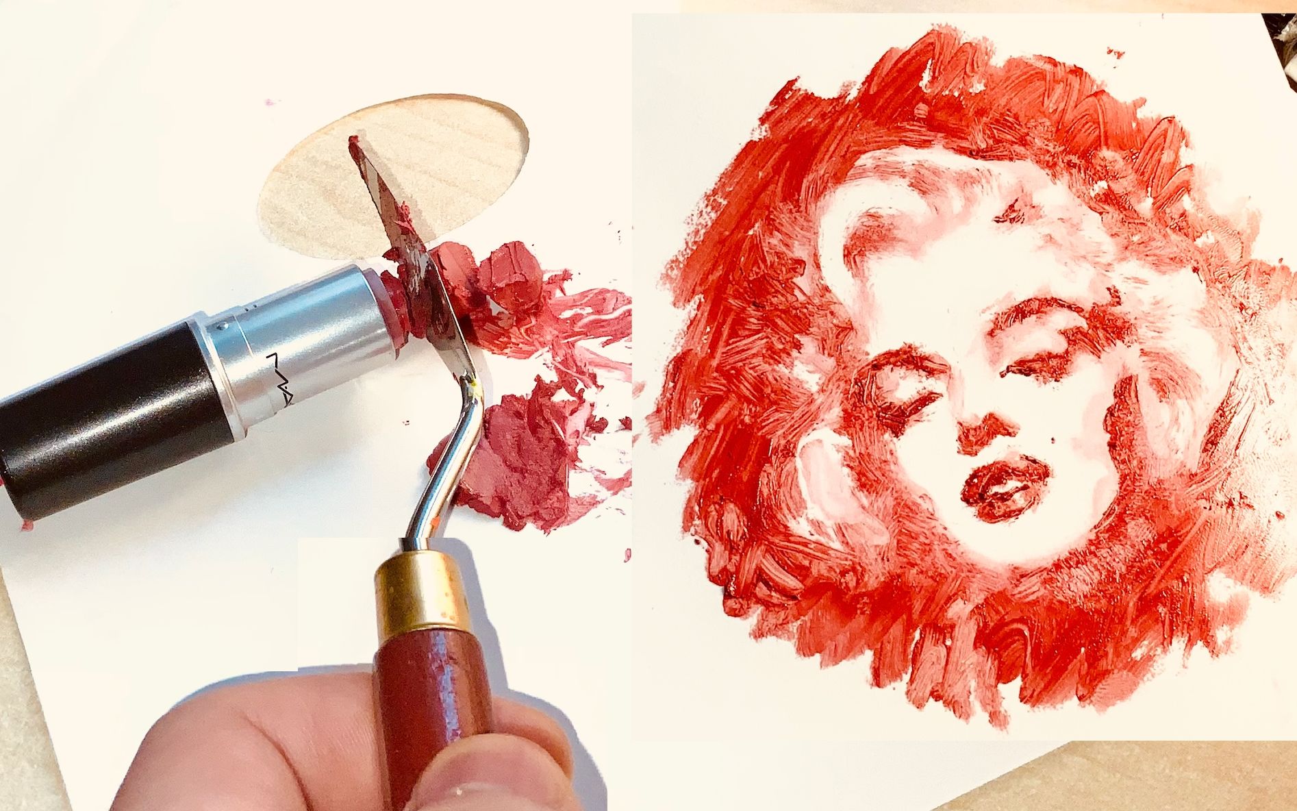 偷我妈口红画画! (会被揍)