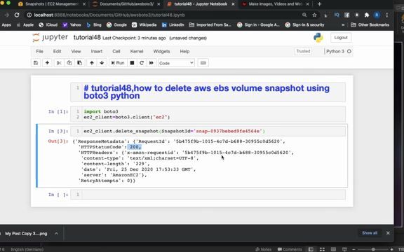 48.Delete Aws Ebs Volume Snapshot Using Boto3哔哩哔哩bilibili
