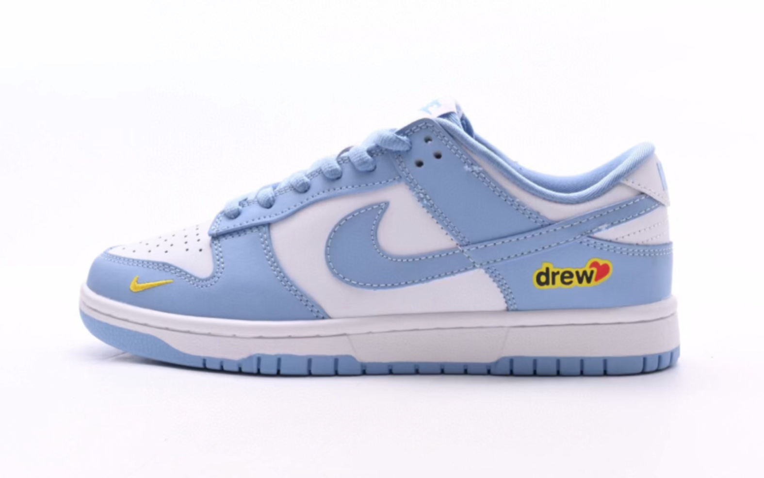 耐克 nike dunk low drew 笑脸白蓝低帮运动板鞋dd1391-117