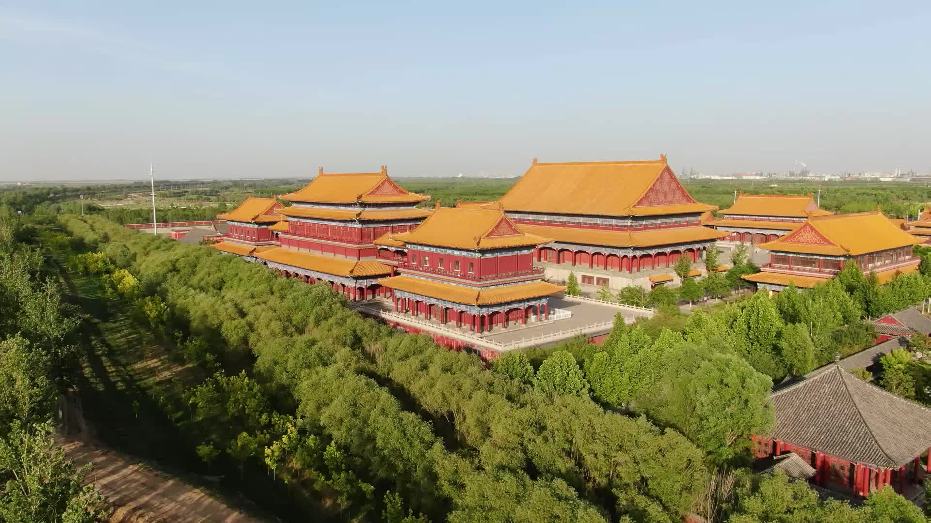 航拍垦利天宁寺,东辰集团的杰作.