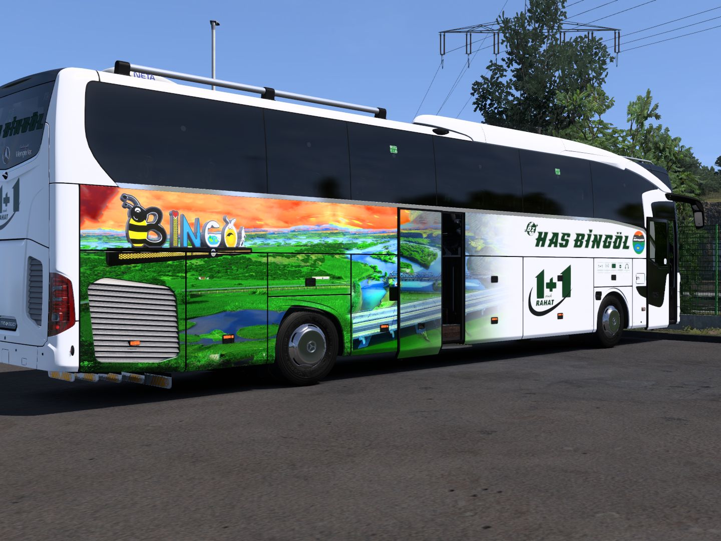 【欧洲长途客车模拟2 1.49】雪地驾驶奔驰特拉维戈sh16客车