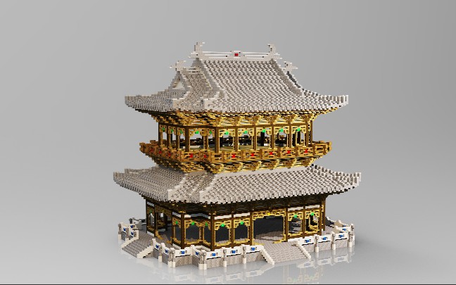 【Minecraft】中式建筑新手入门——小楼_我的世界