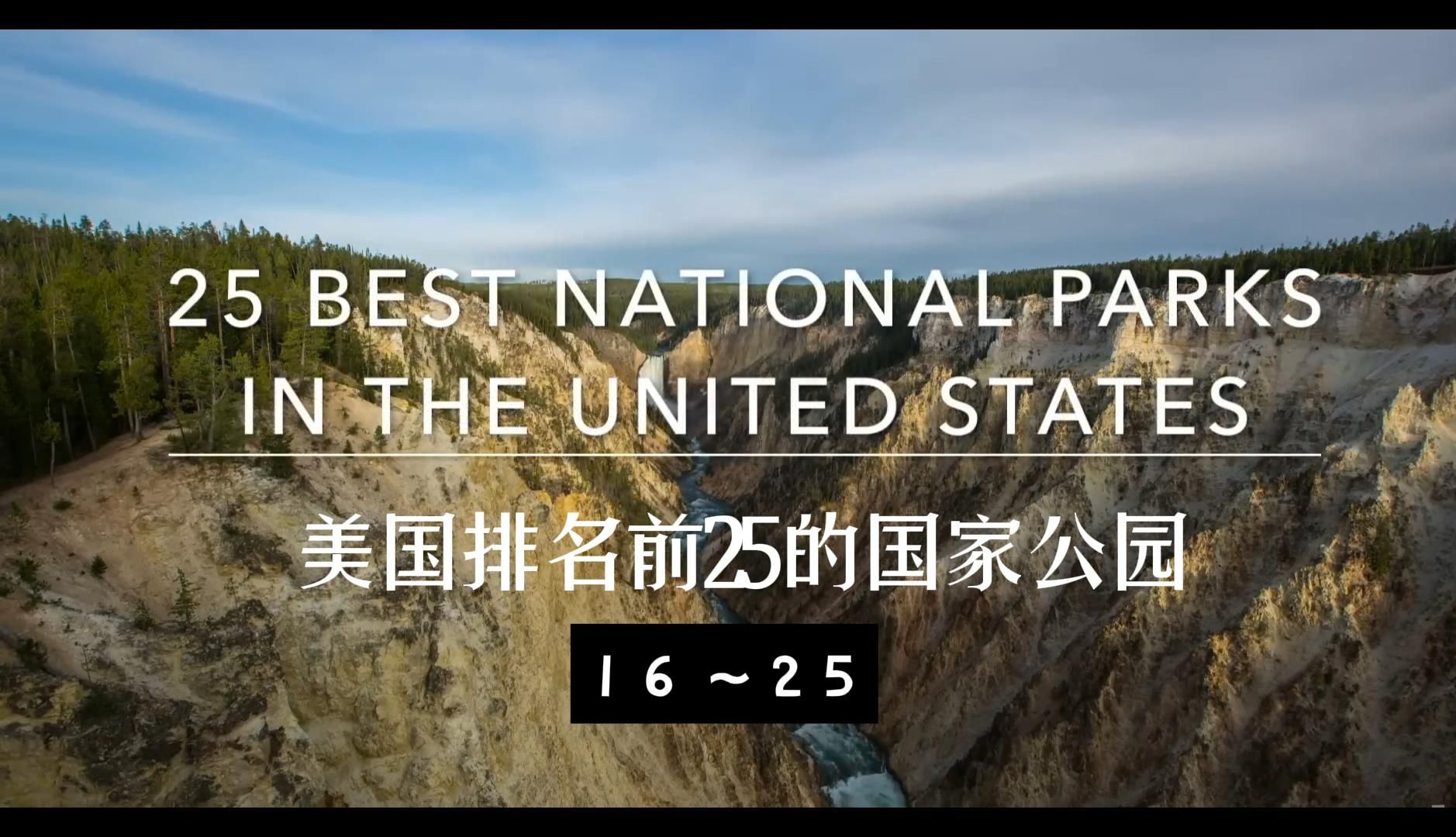 美国排名前25的国家公园