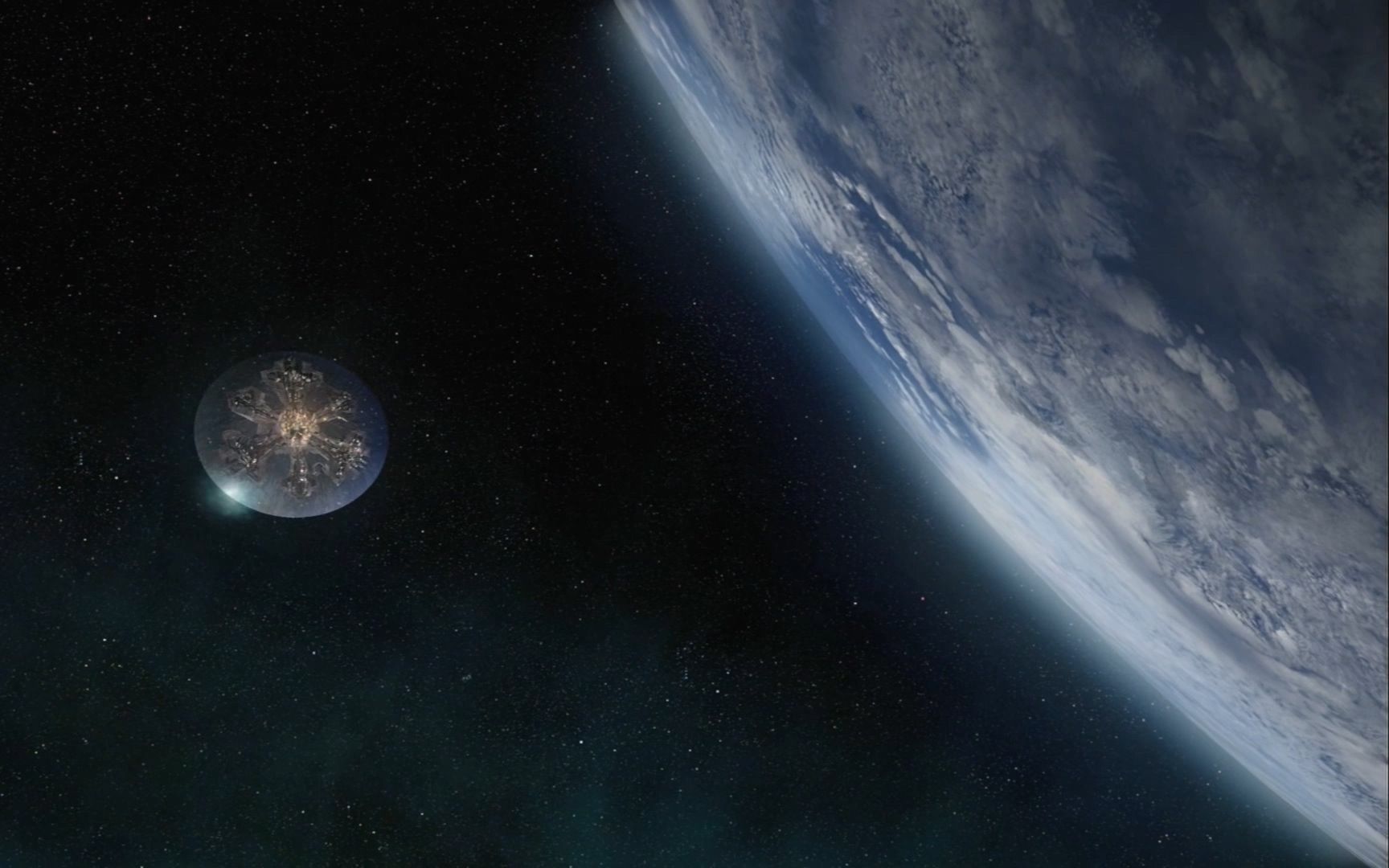 星际之门 atlantis城市飞船超空间跃迁到达new lantea行星