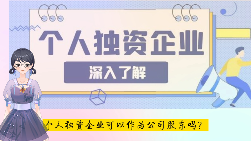 个人独资企业可以作为公司股东吗?分红税如何缴纳?哔哩哔哩bilibili