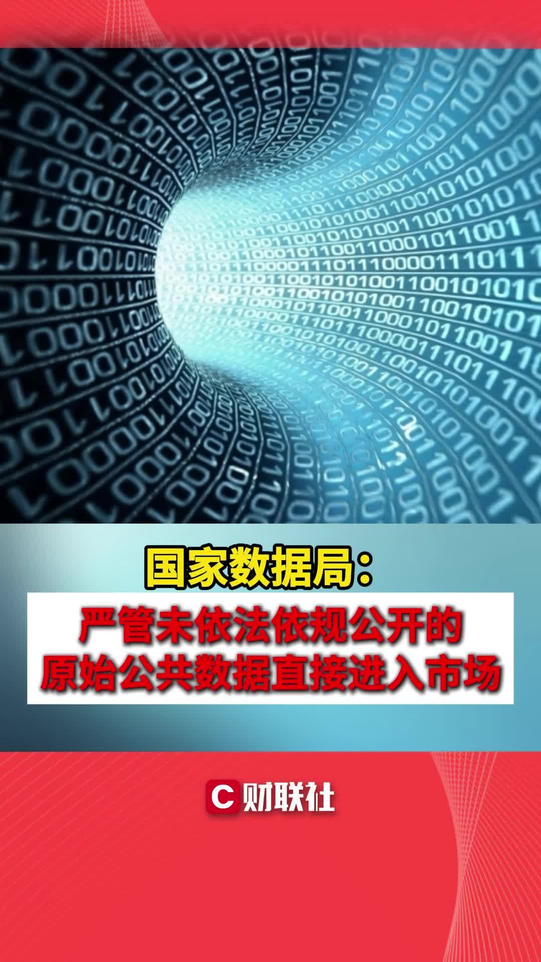 国家数据局:严管未依法依规公开的原始公共数据直接进入市场哔哩哔哩bilibili