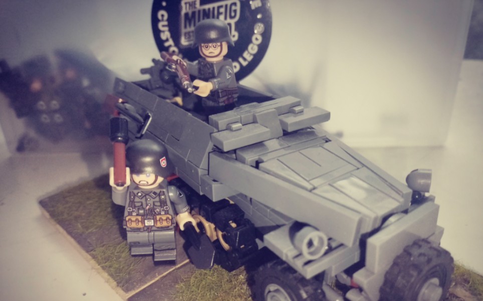 乐高二战德军国产建构童欢骷髅师人仔关联:the minifig co brickmaina