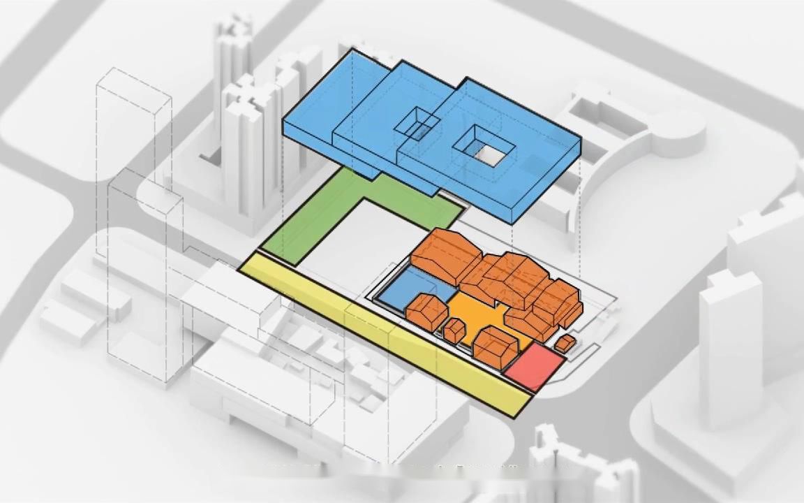 [图]这样的建筑体块分析，逻辑清晰，表达直观